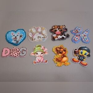 Dogs Animals Acrylic Flatback Crafts For Review Purposes Only Badge Keychain